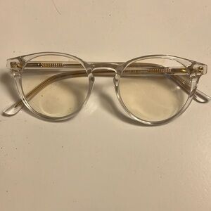 COPY - Unisex Blue light glasses. Clear and gold